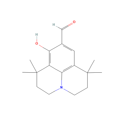 9-Formyl-8-hydroxy-1,1,7,7-tetramethyljulolidine (CAS: 115662-09-4) - Chemical Structure and Molecular Formula 