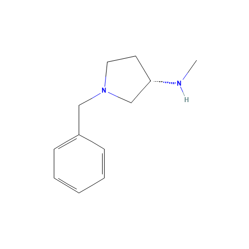 (3S)-(+)-1-Benzyl-3-(methylamino)pyrrolidine (CAS: 169749-99-9) - Chemical Structure and Molecular Formula 