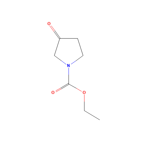 1-N-Ethoxycarbonyl-3-pyrrolidone (CAS: 14891-10-2) - Chemical Structure and Molecular Formula 