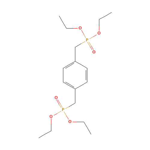 P-XYLYLENEDIPHOSPHONIC ACID TETRAETHYL ESTER (CAS: 4546-04-7) - Chemical Structure and Molecular Formula 