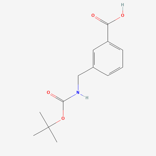 Boc-3-Aminomethylbenzoic acid (CAS: 117445-22-4) - Chemical Structure and Molecular Formula 