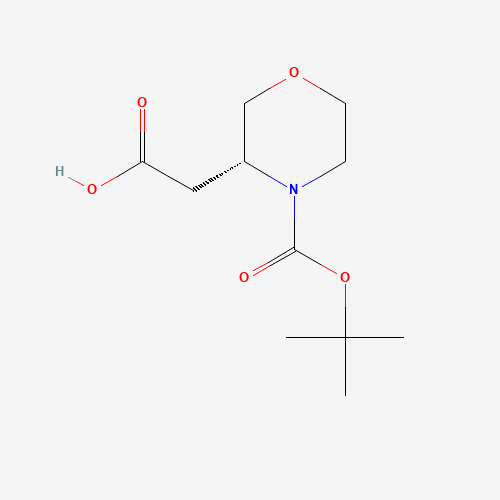 (R)-4-Boc-3-morpholineacetic acid (CAS: 761460-03-1) - Chemical Structure and Molecular Formula 