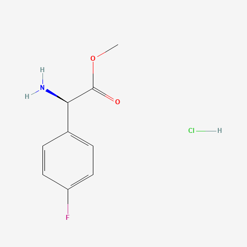 METHYL D-2-(4-FLUOROPHENYL)GLYCINATE HCL (CAS: 439213-22-6) - Chemical Structure and Molecular Formula 