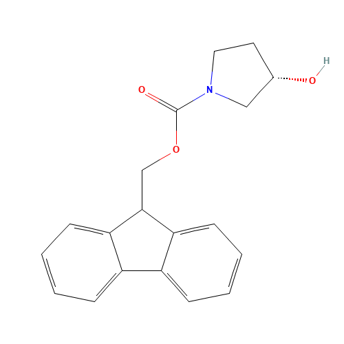 (S)-1-FMOC-3-Pyrrolidinol (CAS: 215178-38-4) - Chemical Structure and Molecular Formula 