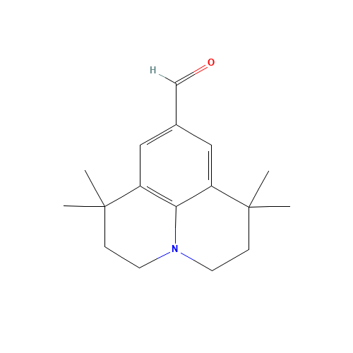 1,1,7,7-Tetramethyljulolidine-9-carboxaldehyde (CAS: 216978-79-9) - Chemical Structure and Molecular Formula 