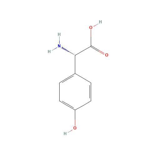 4-Hydroxy-L-phenylglycine (CAS: 32462-30-9) - Chemical Structure and Molecular Formula 