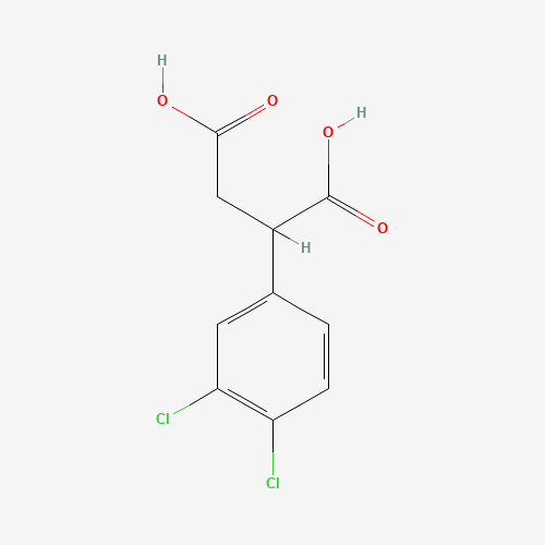 2-(3,4-DICHLORO-PHENYL)-SUCCINIC ACID (CAS: 93553-81-2) - Chemical Structure and Molecular Formula 