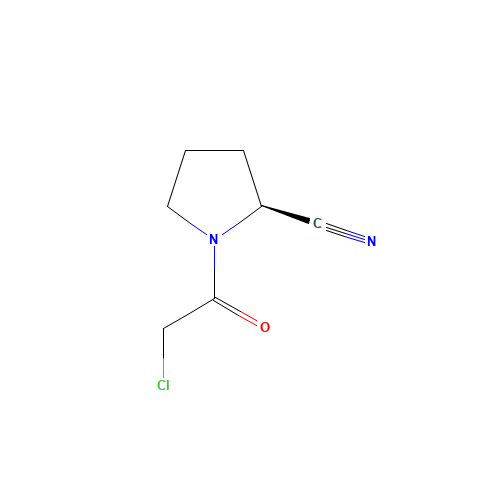 (2S)-1-(Chloroacetyl)-2-pyrrolidinecarbonitrile (CAS: 207557-35-5) - Chemical Structure and Molecular Formula 