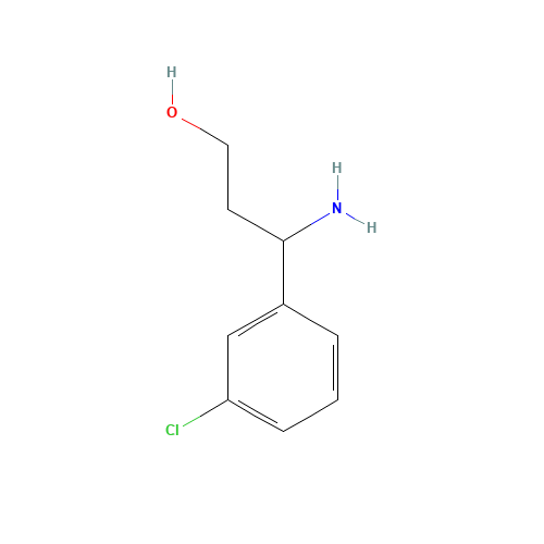 3-AMINO-3-(3-CHLORO-PHENYL)-PROPAN-1-OL (CAS: 68208-25-3) - Chemical Structure and Molecular Formula 