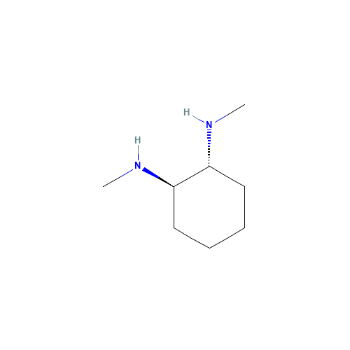 (1R,2R)-N,N'-Dimethyl-1,2-cyclohexanediamine (CAS: 68737-65-5) - Chemical Structure and Molecular Formula 
