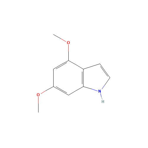 4,6-DIMETHOXYINDOLE (CAS: 23659-87-2) - Chemical Structure and Molecular Formula 