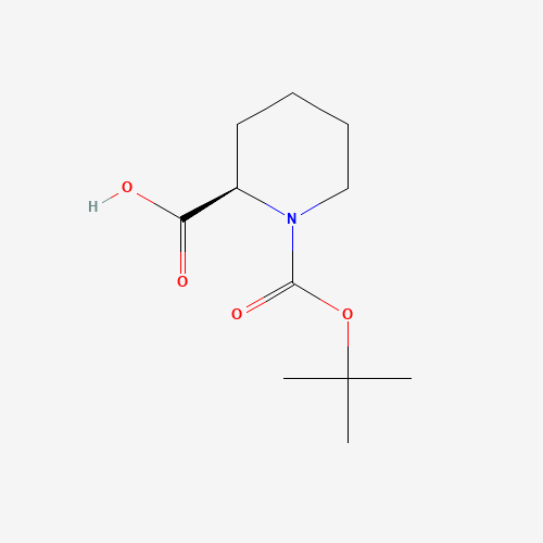 (R)-(+)-N-Boc-2-piperidinecarboxylic acid (CAS: 28697-17-8) - Chemical Structure and Molecular Formula 