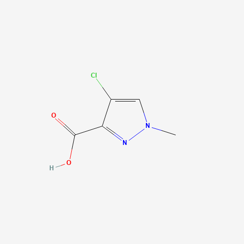 4-Chloro-1-methyl-1H-pyrazole-3-carboxylic acid (CAS: 84547-85-3) - Chemical Structure and Molecular Formula 
