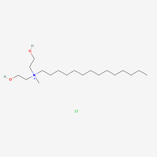 bis(2-hydroxyethyl)methyltetradecylammonium chloride (CAS: 60687-90-3) - Chemical Structure and Molecular Formula 