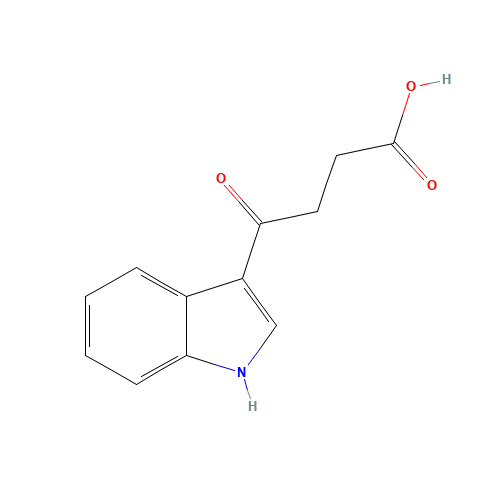 INDOLE-3-(4'-OXO)BUTYRIC ACID (CAS: 835-45-0) - Chemical Structure and Molecular Formula 