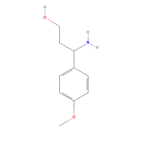 3-AMINO-3-(P-METHOXYPHENYL)-1-PROPANOL (CAS: 68208-24-2) - Chemical Structure and Molecular Formula 