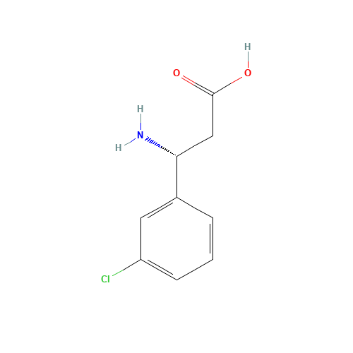 (R)-3-AMINO-3-(3-CHLORO-PHENYL)-PROPIONIC ACID (CAS: 262429-49-2) - Chemical Structure and Molecular Formula 