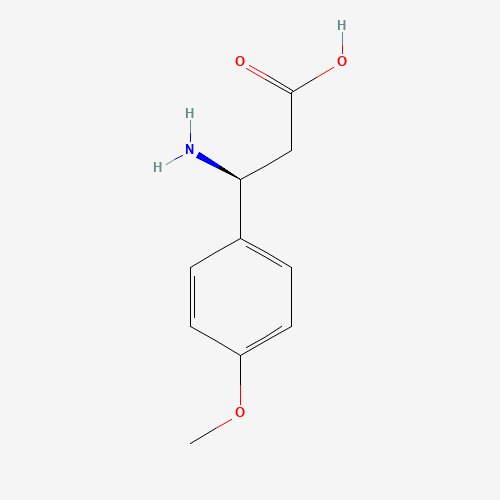 (S)-3-AMINO-3-(4-METHOXY-PHENYL)-PROPIONIC ACID (CAS: 131690-56-7) - Chemical Structure and Molecular Formula 