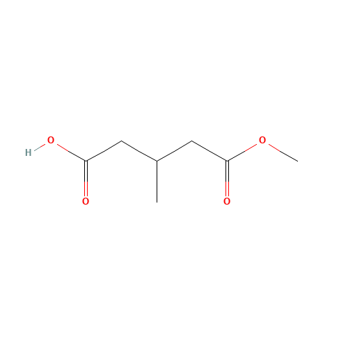 MONOMETHYL 3-METHYLGLUTARATE (CAS: 27151-65-1) - Chemical Structure and Molecular Formula 