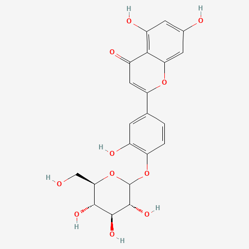 LUTEOLIN-4'-O-GLUCOSIDE (CAS: 6920-38-3) - Chemical Structure and Molecular Formula 
