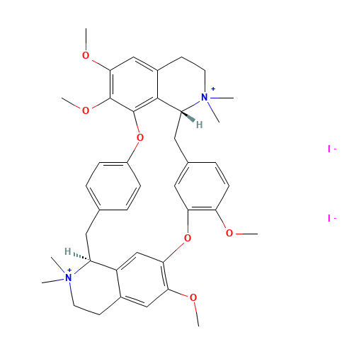 TETRANDRINI DIMETHIODIDUM (CAS: 7601-55-0) - Chemical Structure and Molecular Formula 