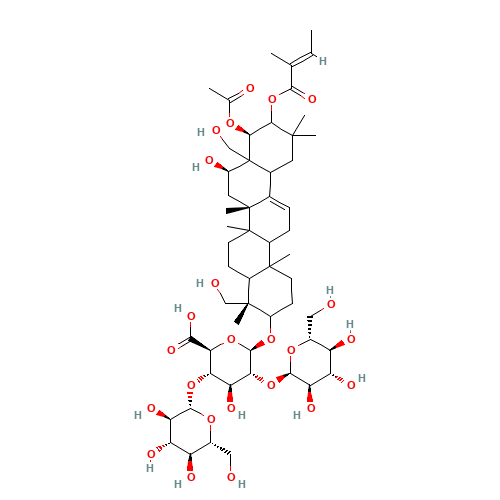 beta-Escin (CAS: 11072-93-8) - Chemical Structure and Molecular Formula 