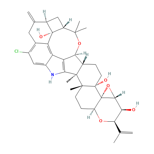 PENITREM A (CAS: 12627-35-9) - Chemical Structure and Molecular Formula 