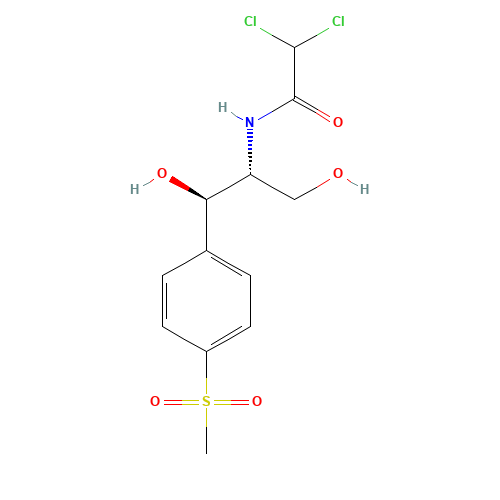 Thiamphenicol (CAS: 15318-45-3) - Chemical Structure and Molecular Formula 