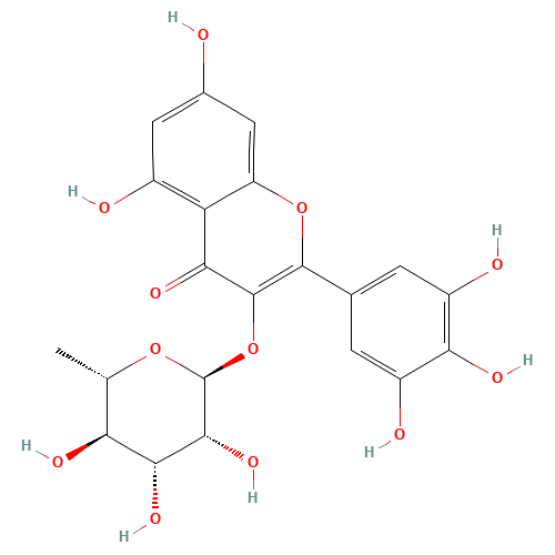 Myricitrin (CAS: 17912-87-7) - Chemical Structure and Molecular Formula 