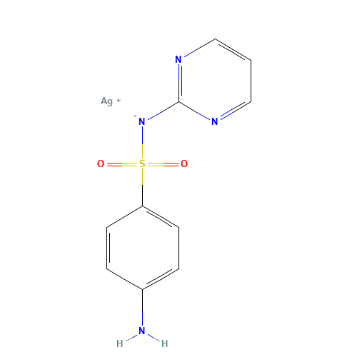 Silver sulfadiazine (CAS: 22199-08-2) - Chemical Structure and Molecular Formula 