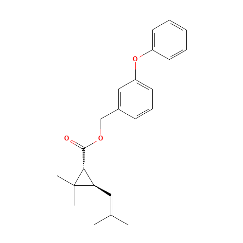 D-Phenothrin (CAS: 26046-85-5) - Chemical Structure and Molecular Formula 