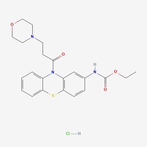 MORACIZINE HYDROCHLORIDE (CAS: 29560-58-5) - Chemical Structure and Molecular Formula 