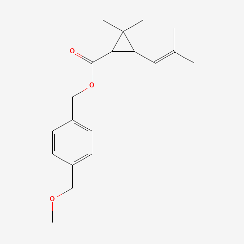 2,2-Dimethyl-3-(2-methylpropyl)cyclopropanecarboxylic acid p-(methoxymethyl)benzyl ester (CAS: 34388-29-9) - Chemical Structure and Molecular Formula 