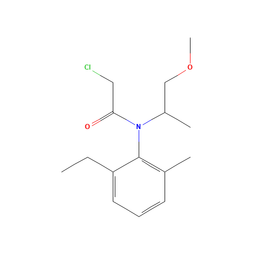 Metolachlor (CAS: 51218-45-2) - Chemical Structure and Molecular Formula 