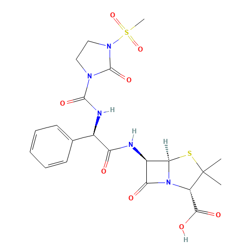 Mezlocillin (CAS: 51481-65-3) - Chemical Structure and Molecular Formula 