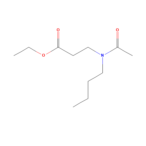 Ethyl butylacetylaminopropionate (CAS: 52304-36-6) - Chemical Structure and Molecular Formula 