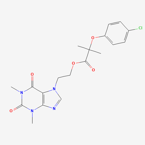 ETOFYLLINE CLOFIBRATE (CAS: 54504-70-0) - Chemical Structure and Molecular Formula 