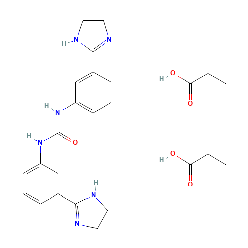 Imidocarb dipropionate (CAS: 55750-06-6) - Chemical Structure and Molecular Formula 