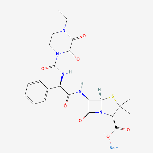 Piperacillin sodium salt (CAS: 59703-84-3) - Chemical Structure and Molecular Formula 