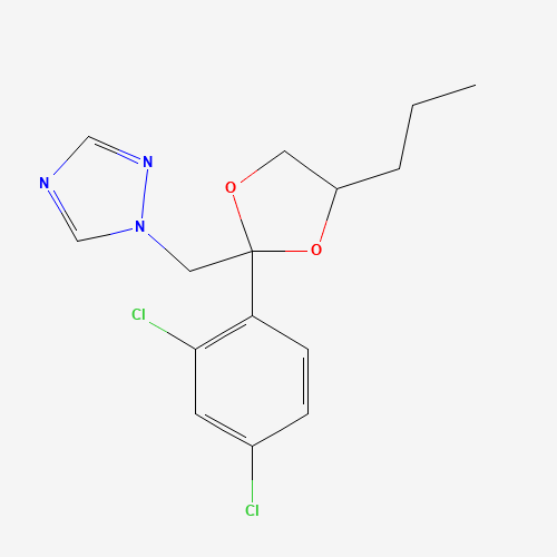 Propiconazole (CAS: 60207-90-1) - Chemical Structure and Molecular Formula 