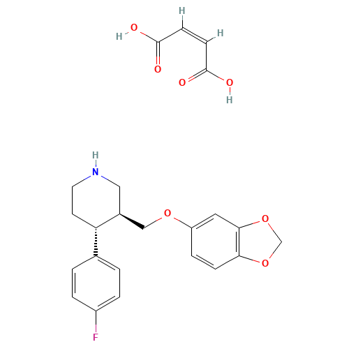 Paroxetine maleate (CAS: 64006-44-6) - Chemical Structure and Molecular Formula 
