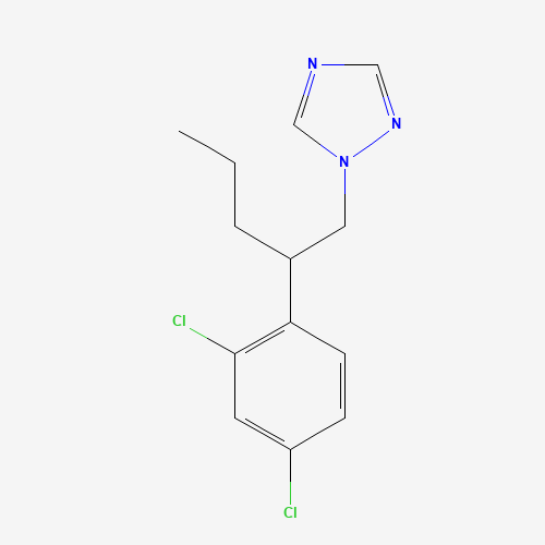 1-[2-(2,4-Dichlorophenyl)-n-pentyl]-1H-1,2,4-triazole (CAS: 66246-88-6) - Chemical Structure and Molecular Formula 