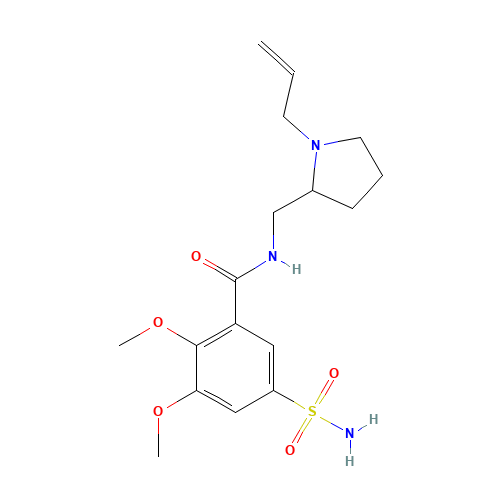 N-(1-Allyl-2-pyrrolidinyl)methyl-2,3-dimethoxy-5-sulfamoylbenzamide (CAS: 66644-81-3) - Related Chemical Product