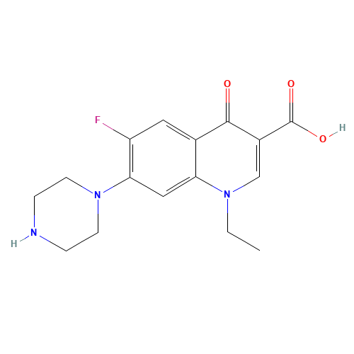 Norfloxacin (CAS: 70458-96-7) - Chemical Structure and Molecular Formula 