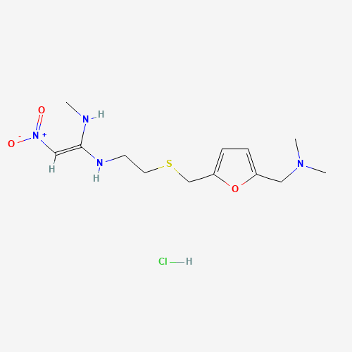 Ranitidine hydrochloride (CAS: 71130-06-8) - Chemical Structure and Molecular Formula 