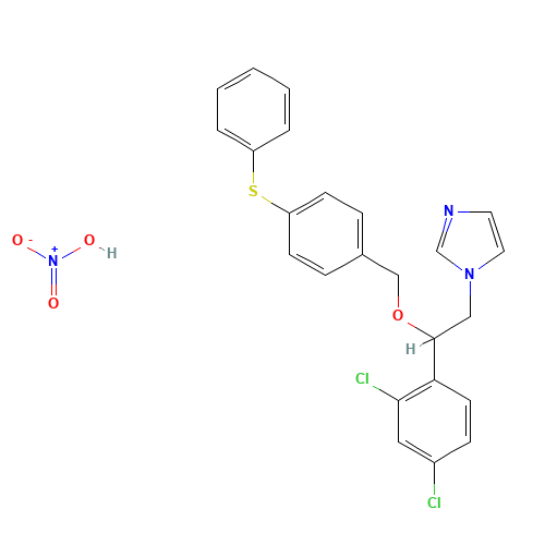 Fenticonazole nitrate (CAS: 73151-29-8) - Chemical Structure and Molecular Formula 