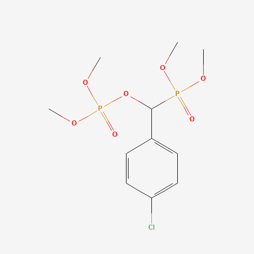 (4-CHLOROPHENYL)(DIMETHOXYPHOSPHINYL)METHYL PHOSPHORIC ACID DIMETHYL ESTER (CAS: 76541-72-5) - Chemical Structure and Molecular Formula 