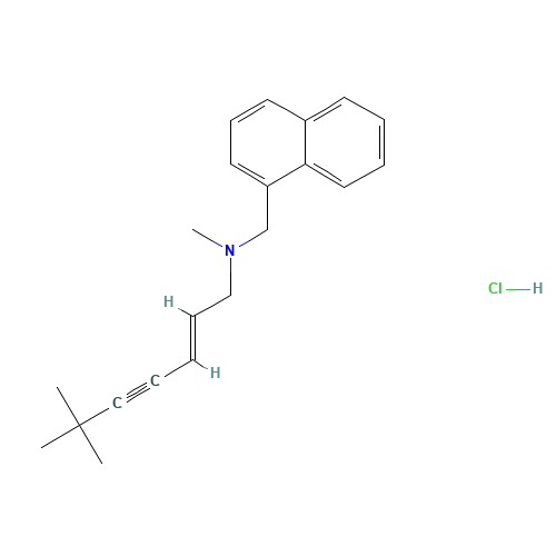 Terbinafine hdyrochloride (CAS: 78628-80-5) - Chemical Structure and Molecular Formula 