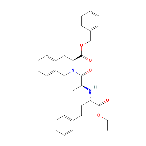 Quinapril benzyl ester maleate (CAS: 82586-54-7) - Chemical Structure and Molecular Formula 
