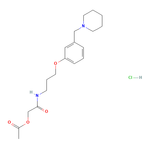 ROXATIDINE ACETATE HCL (CAS: 93793-83-0) - Chemical Structure and Molecular Formula 